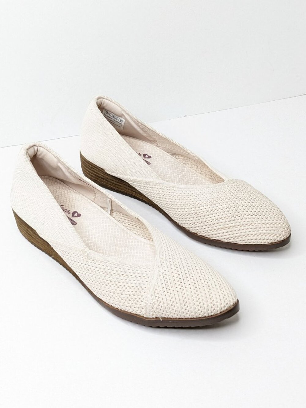 Skechers Modern Comfort Cleo Wedge Slip-On Shoes Natural Womens 8.5